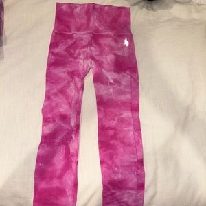 FP movement tie-dye pink leggings